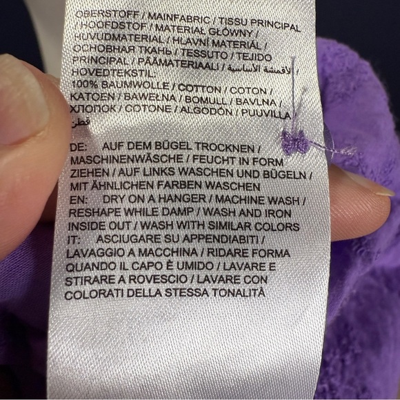 Studio Untold Purple Floral Textured Balloon Sleeve Button Down Blouse Plus Size - Picture 9 of 9